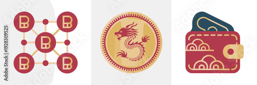 Digital wallet and fintech vector set – Perfect for secure payment.