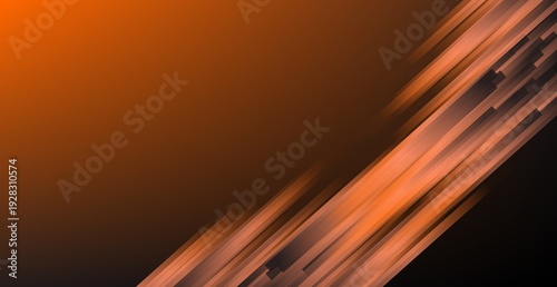 An abstract orange background vector illustration featuring a glowing flame design with red motion waves and energy lines against a dark texture for a high-speed artistic backdrop