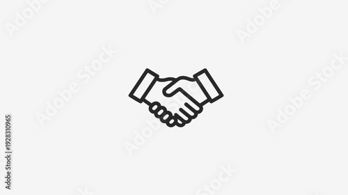 Handshake icon symbolizing business agreement, partnership, trust, collaboration, and deal making vector illustration