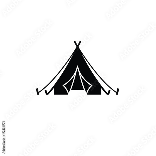 Camping Tent Icon for Outdoor Adventure