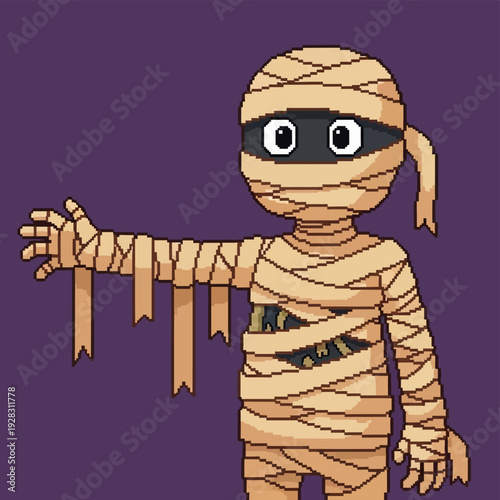 Cartoon Mummy Character Illustration.
