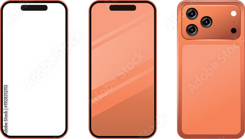 新型 スマートフォン 表 裏 iphone 17 PRO モックアップ