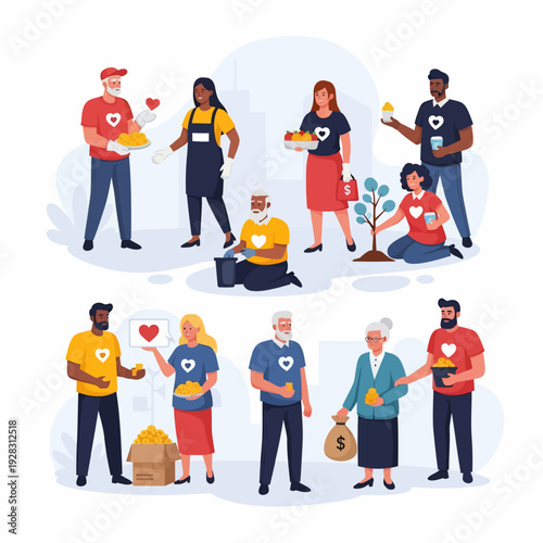 Diverse People Charity Support Community.