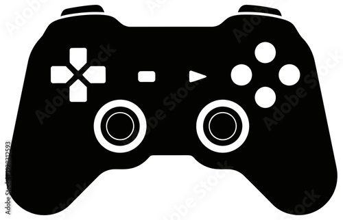 Classic gaming controller silhouette representing immersive digital entertainment and interactive play, an essential accessory for modern video game experiences and virtual adventures