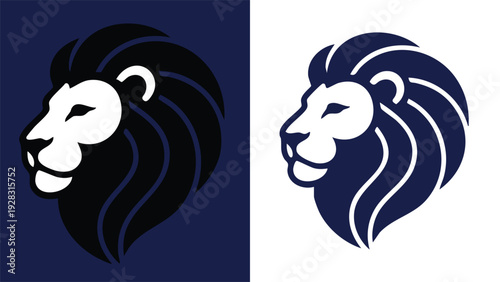 Lion head logo vector icons