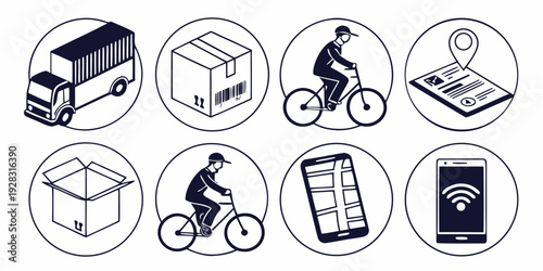 A collection of diverse icons representing various activities and objects Vector