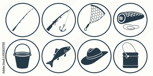 A collection of various objects and their corresponding icons Vector