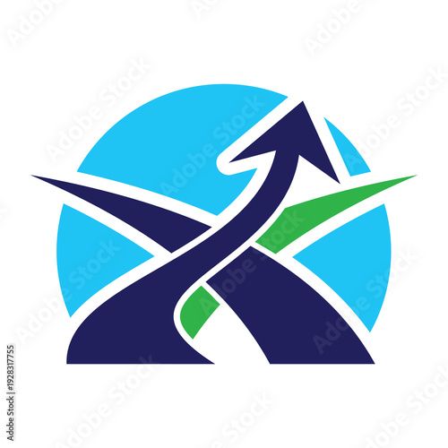 Initial Letter X Arrow Icon Modern Minimal Vector Symbol for Technology Navigation and Corporate Identity Design