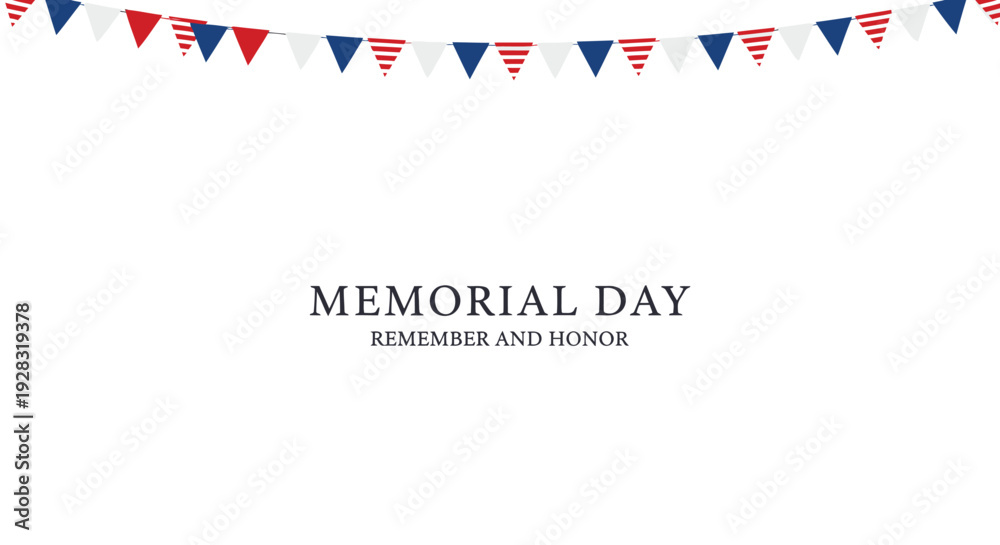 Obraz premium Memorial Day banner background