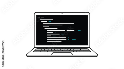 A sleek silver portable laptop computer with an open black keyboard and blank LCD screen monitor isolated for business technology and office communication