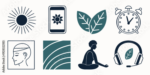 Collection of diverse icons representing various concepts and activities Vector