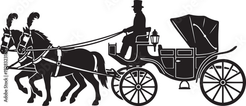 Horse Carriage Vintage Transport Silhouette