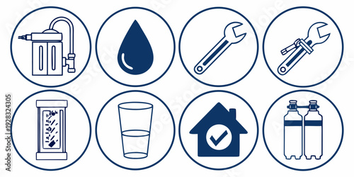 A collection of icons representing various weather conditions and natural phenomena Vector