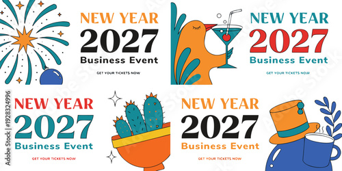 New Year 2027 Business Event: Professional Celebration Designs, Corporate Festivities & Start‑Your‑Year‑Right Promotional Graphics