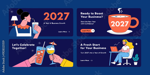 New Year 2027 Business Growth: Boost Your Success, Celebrate Progress, Fresh Start Strategies & Motivational Event Promotions