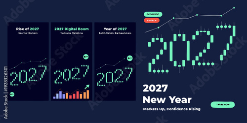 Wallpaper Mural 2027 Digital Boom Graphics | Futuristic Growth Panels, Tech Market Trends, Neon Data Visualization & Modern New Year Designs Torontodigital.ca