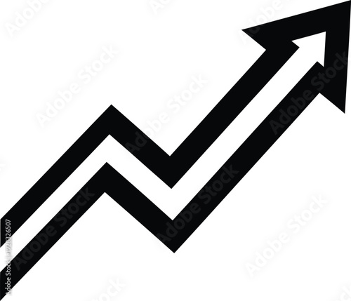 Increasing trend arrow icon