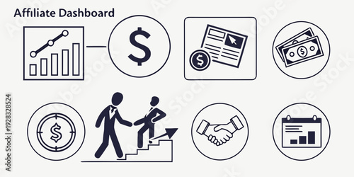 Diverse icons representing various aspects of african development and opportunities Vector