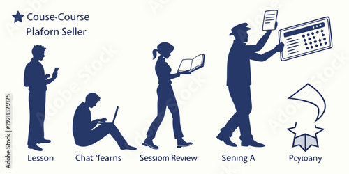 Illustration of the process of creating custom products for customers Vector