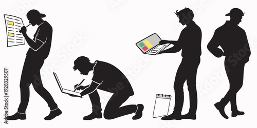 A diverse group of people engaged in various activities and professions Vector