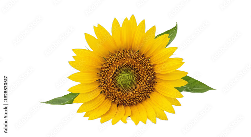 Naklejka premium Sunflower Flower Isolated on a white Background