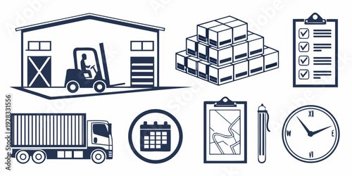 A diverse collection of icons representing various activities and objects Vector