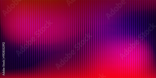 White, black and red ribbed abstract background with glass effect, corrugated iridescent color gradient. Vector illustration