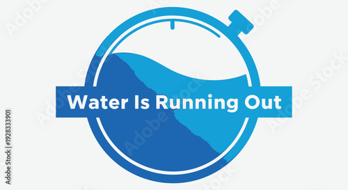 Water scarcity awareness icon