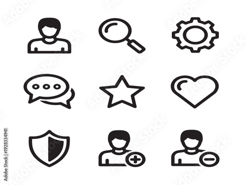 Intuitive user focused icons with clear and accessible silhouette designs