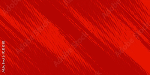 Abstract red and crimson pop art background with halftone dots in comic dotted anime awesome