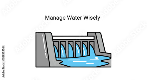Water dam icon