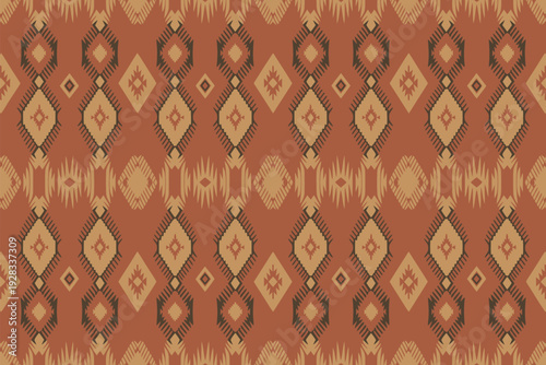 A vibrant Aztec pattern seamless textile design with diamond shapes