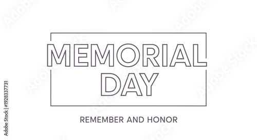 Memorial Day typography design