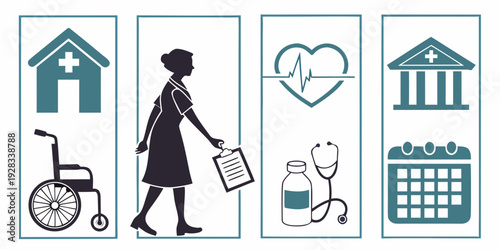 Diverse group of people engaging in various activities and using different services Vector