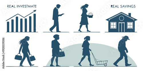 Illustration depicting various roles and their impact on business success. Vector