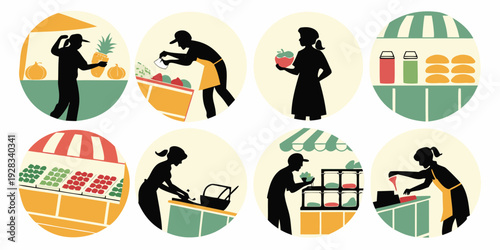 A vibrant collection of diverse people engaging in various outdoor activities and sports Vector