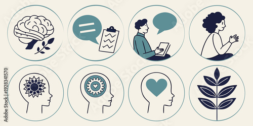 A diverse collection of stylized animal illustrations in various shapes and colors Vector