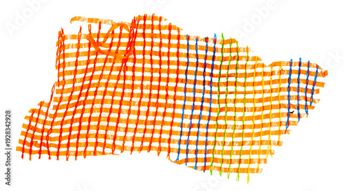 Wallpaper Mural torn plastic fruit net flying, red bag isolated on white background and texture, design element, transparency	 Torontodigital.ca