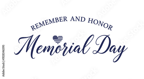 Memorial Day greeting card template