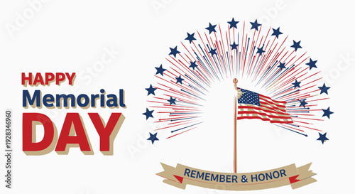 Memorial Day patriotic icons