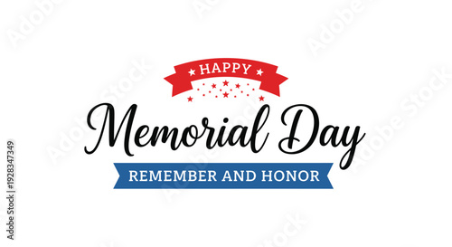 Memorial Day greeting vector