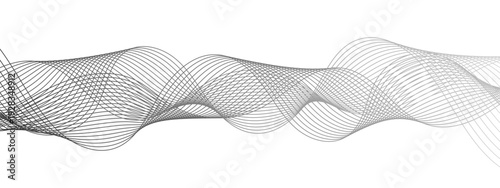 Vector Abstract digital art featuring fluid lines and waves gracefully intertwining, producing an aesthetically pleasing visual representing data, motion, and dynamism.