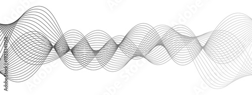 Vector Elegant Waveform Displaying Complex Acoustic Patterns, Reflecting Concepts Of Sound Frequency and Amplitude, Perfect for Scientific.