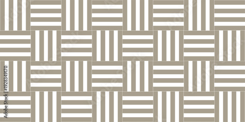 Minimal line Seamless geometric pattern with shapes. Decoration and maze ornament square overlap  stripes wall tile.	
