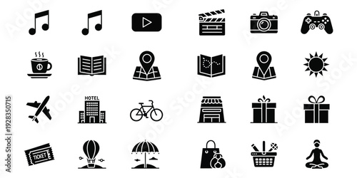 entertainment icon set.