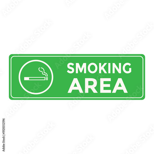 Designated Smoking Area Public Information Sign Vector
