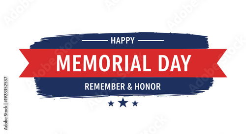 Memorial Day banner vector