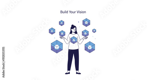 Business vision concept vector