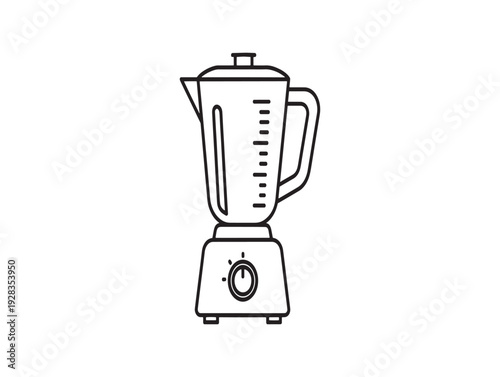 A simple line drawing of a standard electric blender