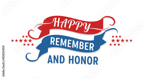 Patriotic memorial banner vector